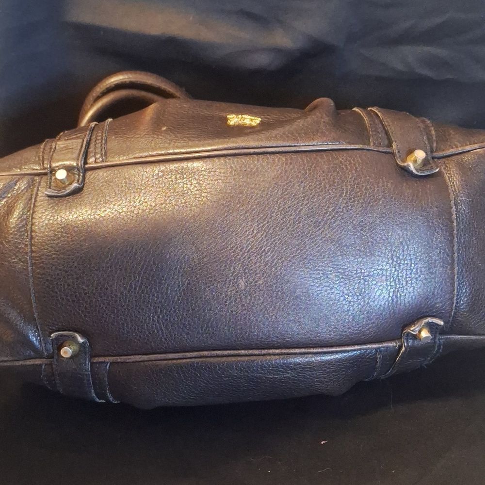 Burberry vintage brown leather satchel handbag - Picture 3 of 10